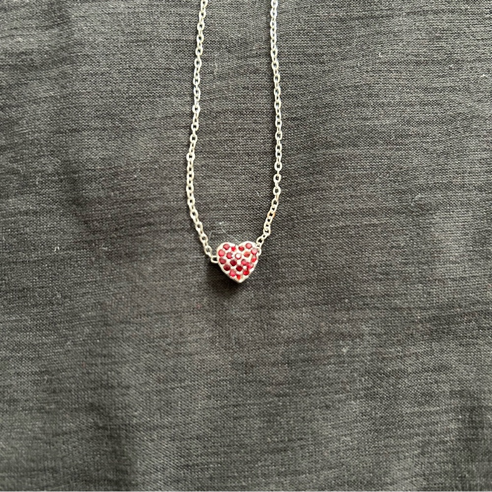 Red gem heart necklace❣️ - Picture 2 of 2